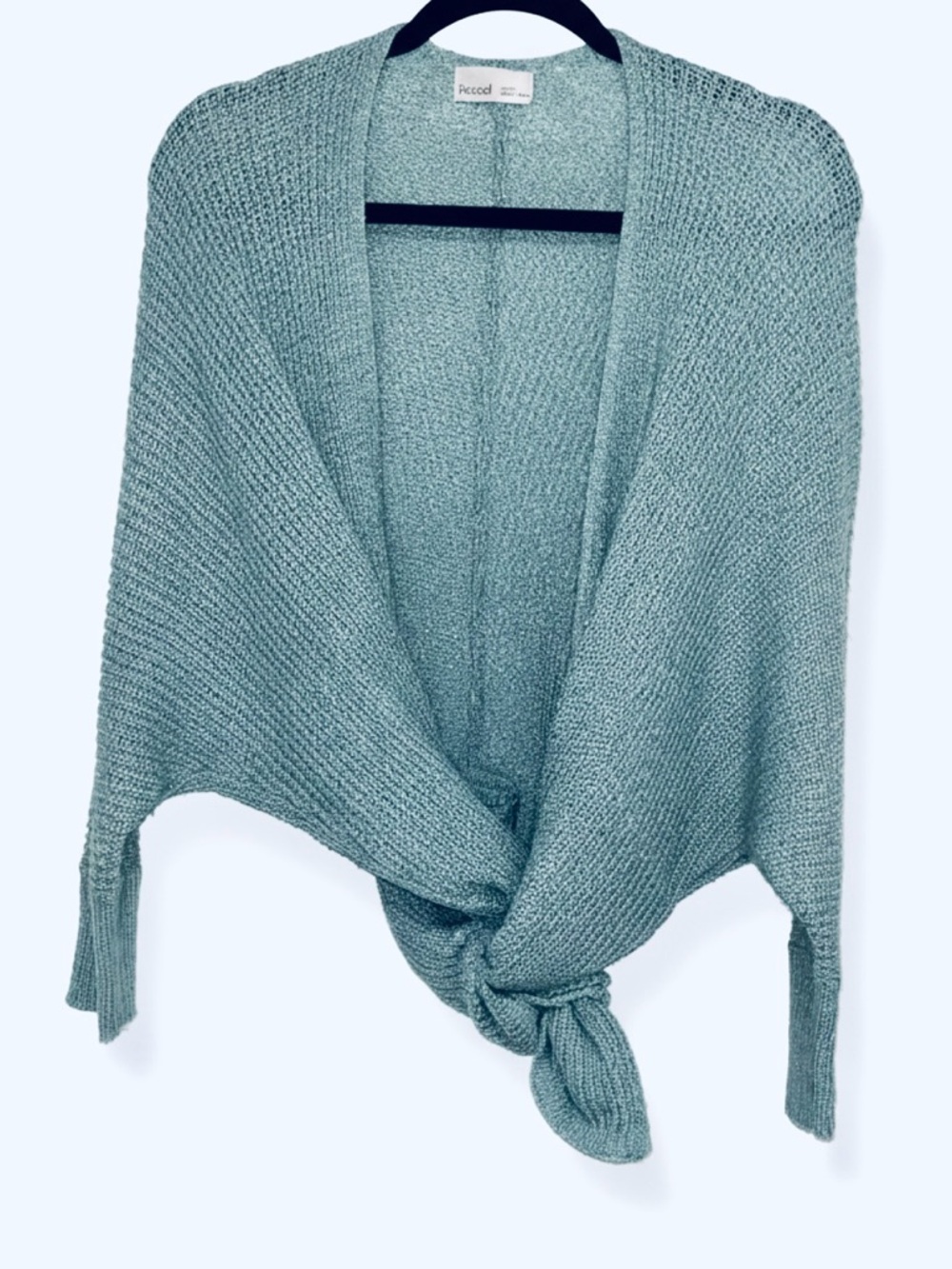 NWOT Be Cool Sage Green Oversized Lightweight Open Front Knit Cardigan Size M/L - Picture 3 of 8